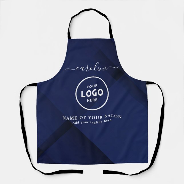  Trendy Modern Salon Logo Apron Schürze (Vorderseite)