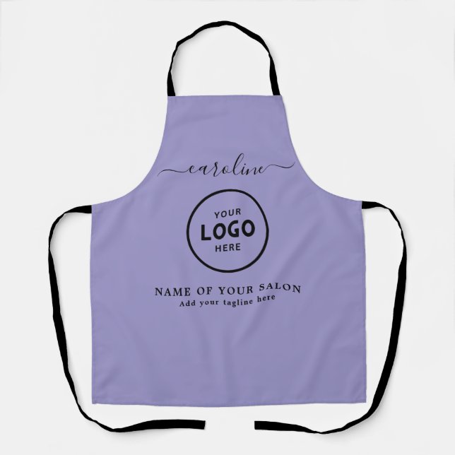  Trendy Modern Salon Logo Apron Schürze (Vorderseite)