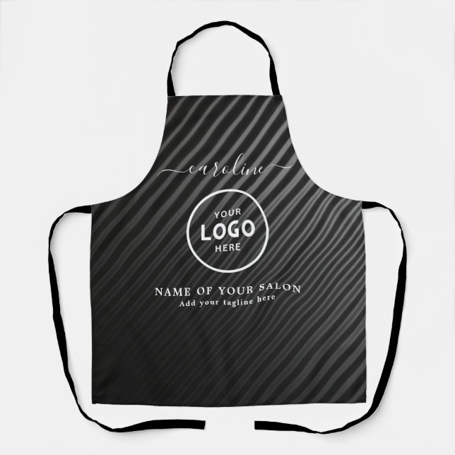  Trendy Modern Salon Logo Apron Schürze (Vorderseite)