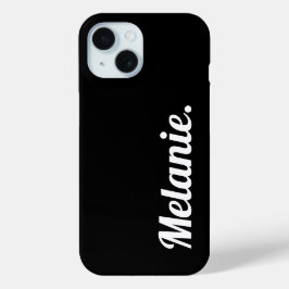 Trendy Modern Schwarz-weiß Case-Mate iPhone Hülle