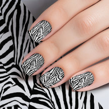 Trendy Modern Schwarz-weiß Zebra Motif
