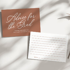 Trendy Modern Script Abschluss Hinweiskarte