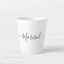 Trendy Modern Script Typografy Name Milchtasse