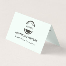 Trendy Modern Social Media Berater Mini Visitenkarten