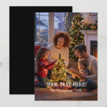Trendy Modern Typografy Family Christmas Foto