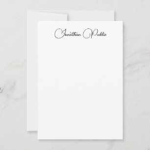 Trendy Modern Vertical Template Calligraphy Mitteilungskarte