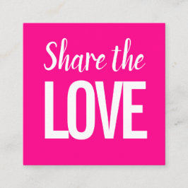 Trendy modern verweisen auf eine Freund-Rosa-Refer Quadratische Visitenkarte