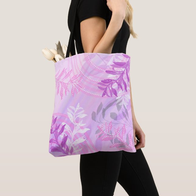 Trendy moderne abstrakt florale botanische Blätter (Von Nahem)