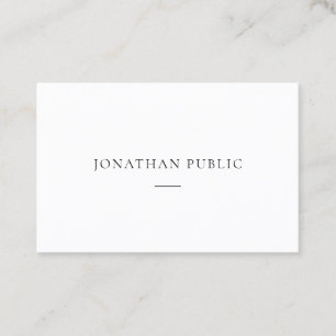 Trendy moderne Minimalistische elegante Schablone Visitenkarte