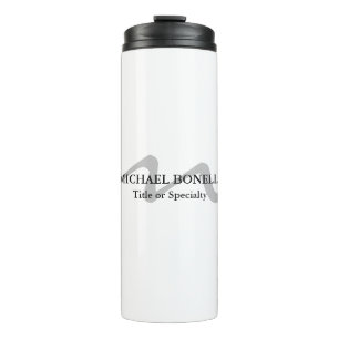 Trendy moderne Monogramm erste beruflich Thermosbecher