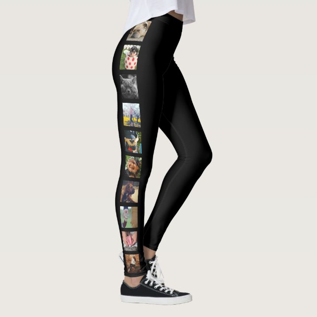 Trendy moderner Foto-Streifen Leggings (Rechts)