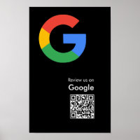 Trendy moderner Google-Review-QR-Code-Poster