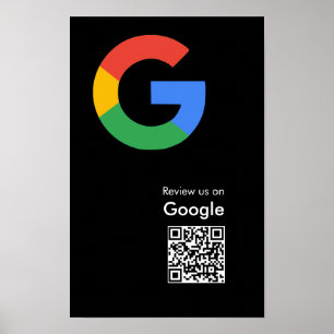 Trendy moderner Google-Review-QR-Code-Poster Poster