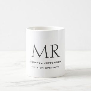 Trendy Modernes Monogramm Einfach Minimalistisch Kaffeetasse