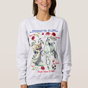 Trendy modische Unicorn Cats Spaß Sweatshirt