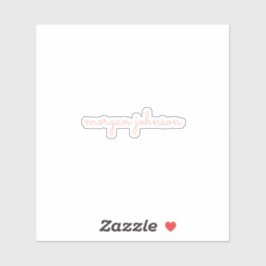 Trendy Monogram | Name des Skripts löschen Aufkleber