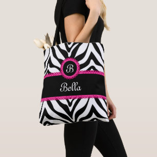 Trendy Monogram Zebra Stripes