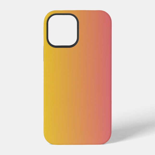 Trendy Monogramm Rosa Gelb  iPhone Hülle (Rückseite)