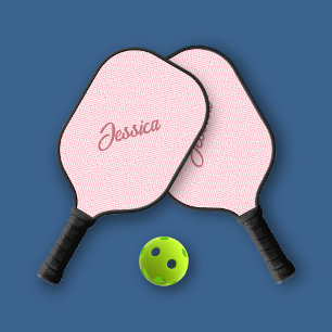Trendy Monotone Geometric Pink Personal Pickleball Schläger