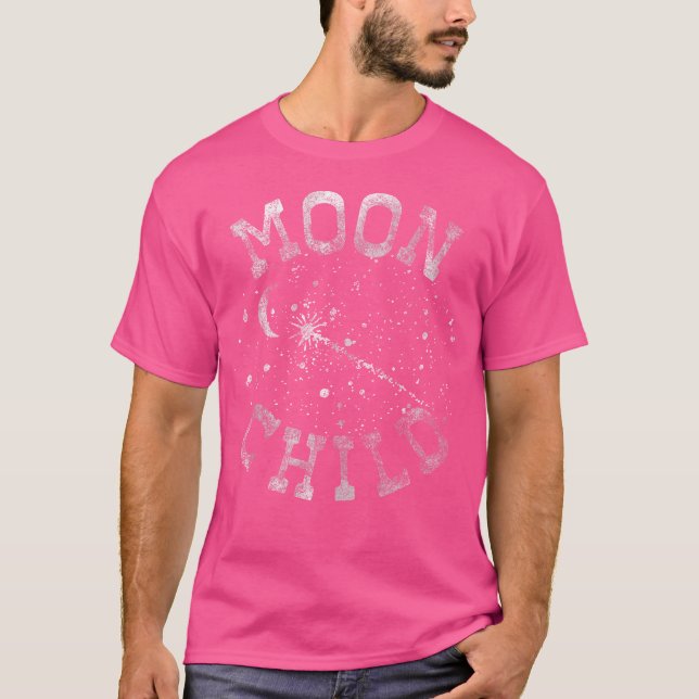 Trendy Moon Child Shooting Star T-Shirt (Vorderseite)