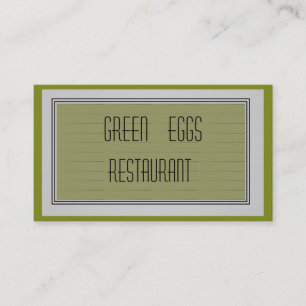 Trendy Moss Green Business Card Visitenkarte