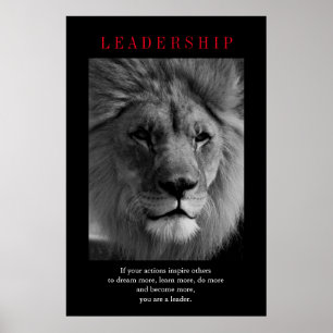 Trendy Motivierend Leadership Lion Art Poster