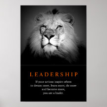 Trendy Motivierend Leadership Lion