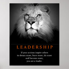 Trendy Motivierend Leadership Lion Poster