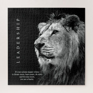 Trendy Motivierend Leadership Lion Puzzle