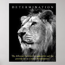 Trendy Motivierend Lion Entschlossenheit