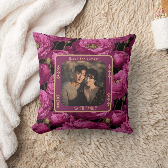 Trendy Mr. und Mrs. 25. Jubiläum Throw Kissen (Decke)