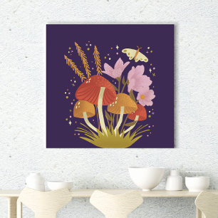 Trendy Mushroom Art Print Leinwanddruck