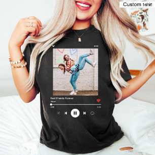 Trendy Music Bestie Foto & Name Bester Freund Schw T-Shirt