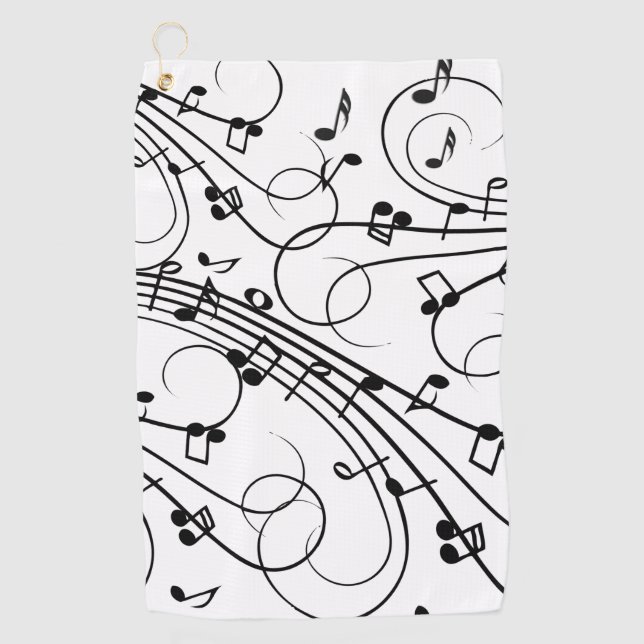 Trendy Music Design Golfhandtuch (Vorderseite)