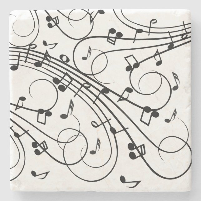 Trendy Music Design Steinuntersetzer (Vorderseite)