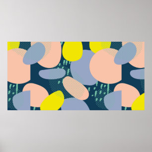 trendy nahtlose Muster geometrischer Formen und tu Poster