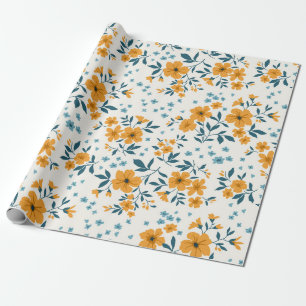 Trendy nahtlose Vintage Blumenmuster. Endlos Geschenkpapier