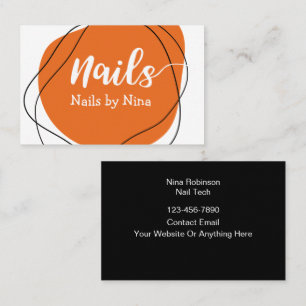 Trendy Nail Tech Manicurist Business Cards Visitenkarte