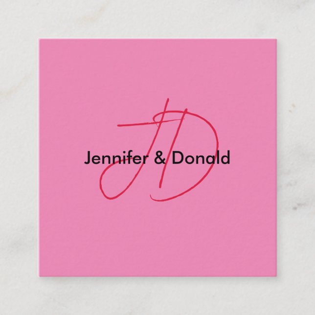 Trendy-Name für klassische Skripte Begleitkarte (Vorderseite)