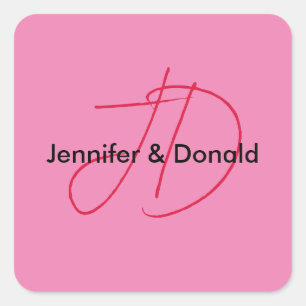 Trendy-Name für klassische Skripte Quadratischer Aufkleber