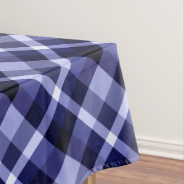 Trendy Navy Kariertes Muster Medium Tableclout Tischdecke
