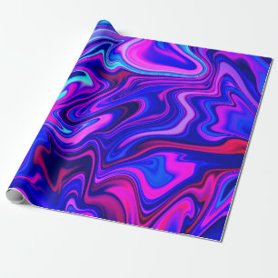 Trendy neblau pink türkis Abstrakt Geschenkpapier