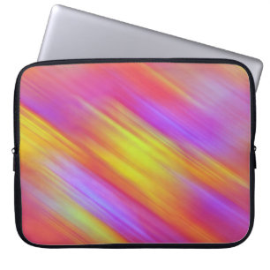 Trendy Neon Bright Red Pink Yellow Abstrakt Laptopschutzhülle
