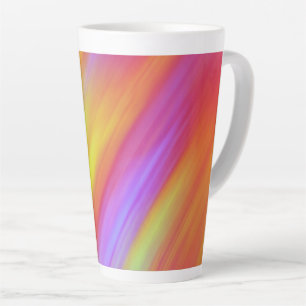 Trendy Neon Bright Red Pink Yellow Abstrakt Milchtasse
