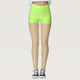 Trendy neon faske kurze Hosen für Teens l Green Leggings