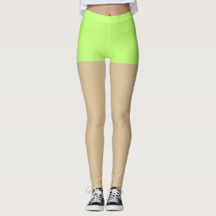 Trendy neon faske kurze Hosen für Teens l Green Leggings