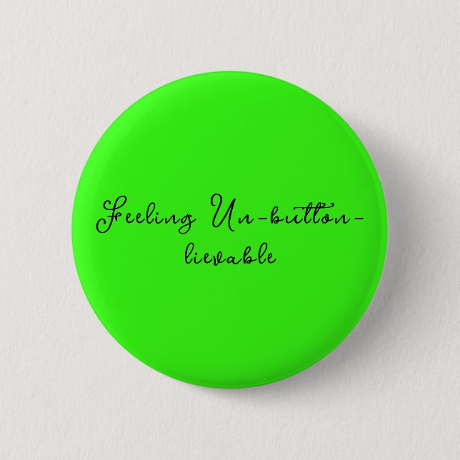 Trendy Neon Green Personalized Circle  Button (Vorderseite)