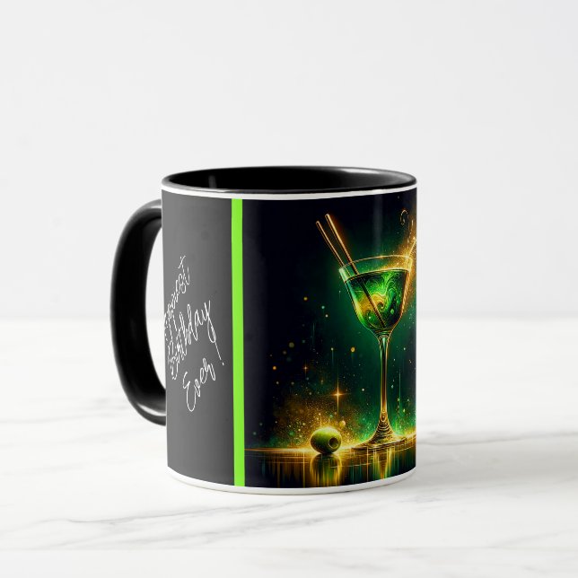 Trendy Neon Party Time Personalisiert Tasse (Vorderseite Links)