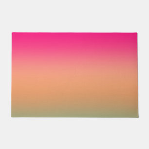 Trendy Neon Pink grün und sandig braun Fußmatte