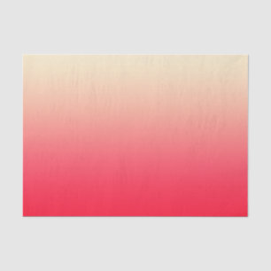 Trendy Neonrot zu Vintager weißer Ombre Steigung Seidenpapier